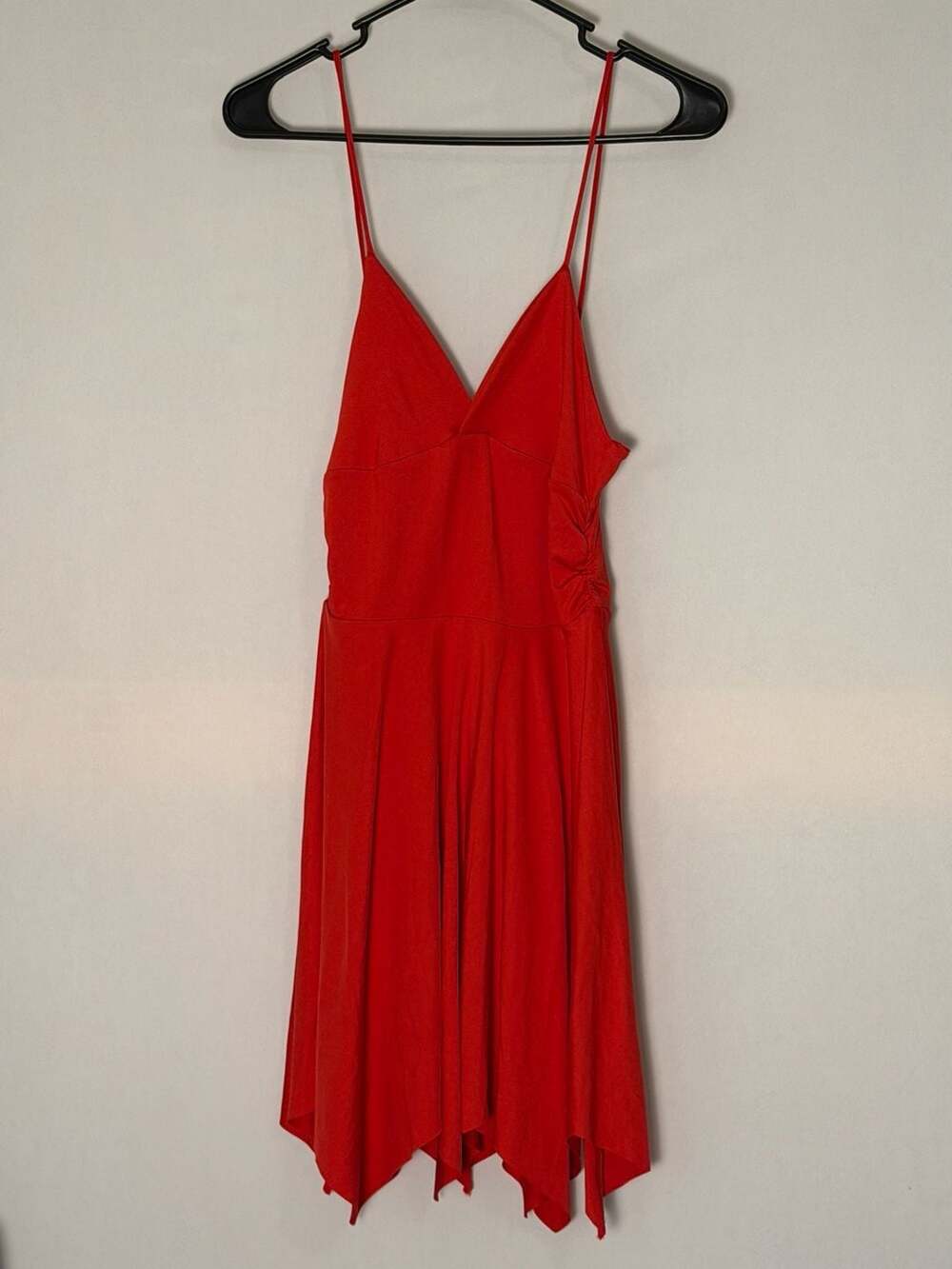 Unbranded Red Dress Size M Asymmetric Hem V-Neck